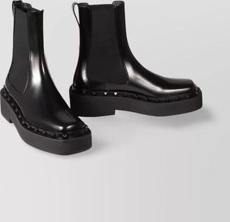 Valentino leather chelsea boots