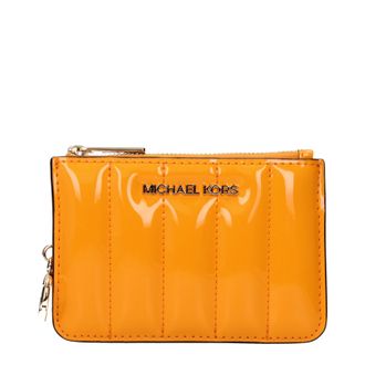 Michael Kors Damens Orange Lackleder-Geldb&ouml;rse