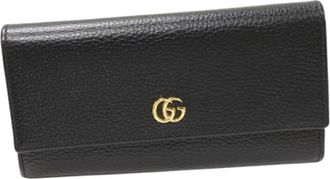 Gucci Tweedehands leren portemonnees - Dames - Vintage Accessoires - Zwart - ONE Size - Vintage