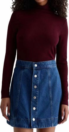 AG - Adriano Goldschmied Chels Turtleneck Top In Winery