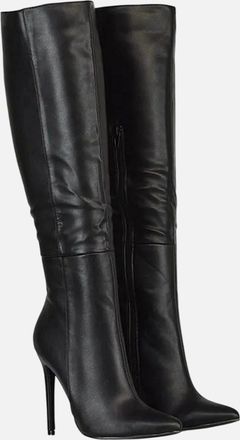 XY London Womens XY London Womens/Ladies Nora Pointed Side Zip High Stiletto Heel Knee-High Boots - Black - Size: 3