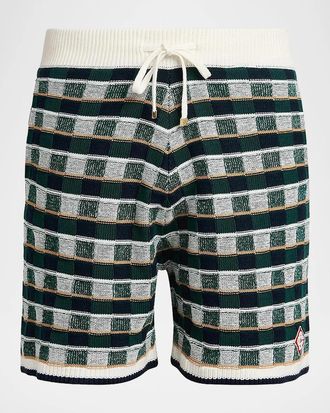 Casablanca Mosaic Cotton Knit Shorts