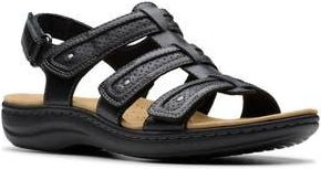 Clarks Laurieann Ivy Sandal in Black Leather at Nordstrom Rack, Size 9.5