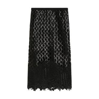 Sportmax Dames, Rokken, Zwart, Maat: XL Poliester