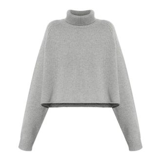 Lisa Yang Golf Cathie - Dames - Cashmere truien - Grijs - S - Kasjmier - Truien & Vesten