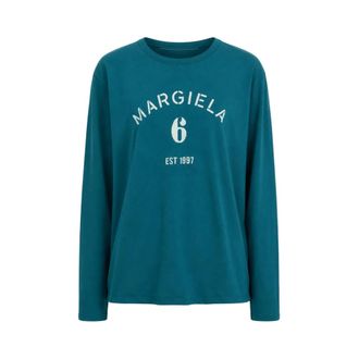 Maison Margiela M20048 Jumper - male - MM6 Maison Margiela - Long Sleeve T-Shirts - Blue - XL - Tops
