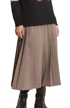 ottod'Ame Pleated Midi Skirt in Brown at Nordstrom, Size 42 It