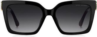 Marc Jacobs 55mm Gradient Cat Eye Sunglasses in Black/dark Grey Sf at Nordstrom