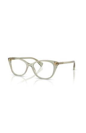 Ralph Lauren 53mm Rectangle optical glasses in Green at Nordstrom