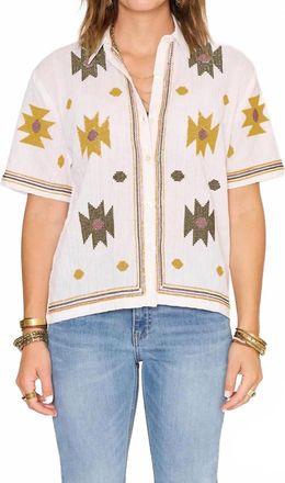 Mkt studio Copito Short Sleeve Blouse In Natural