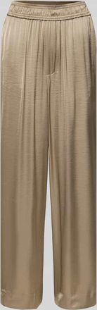 Mbym mbyM Wide Leg Stoffhose mit elastischem Bund Modell Asaka in Beige, Gr&ouml;&szlig;e L