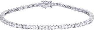 Candela Jewelry Cubic Zirconia Tennis Bracelet in Silver at Nordstrom Rack