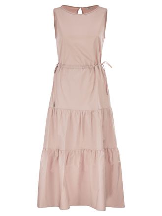 PESERICO Vestido midi sin mangas Peserico de algod&oacute;n el&aacute;stico