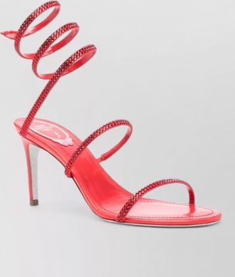Rene Caovilla cleo 80 sandals crystal spiral straps