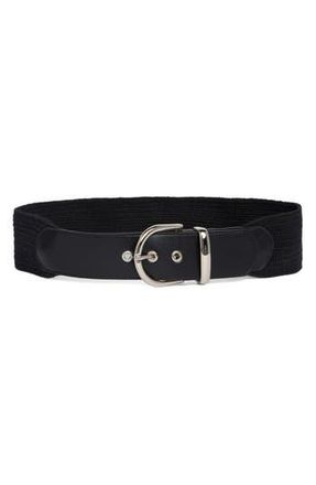 Steve Madden Woven Stretch Belt in Black at Nordstrom Rack, Size Large/x-Large