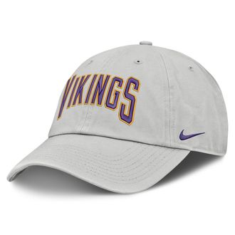 Nike Minnesota Vikings Primetime Club Arched Nike Mens NFL Adjustable Hat in Grey | NF020BB9M-BYX