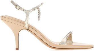 Chlo&eacute; Zia Sandalen - Dames - Sandalen met hakken - Geel - 40 EU - Leer - Schoenen