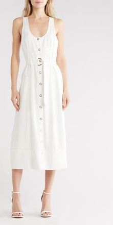 Ramy Brook Nomi Belted Sleeveless Midi Dress in Ivory at Nordstrom Rack, Size Xx-Small