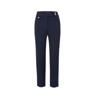 Veronica Beard Cropped Trousers, female, Black, Size: S Renzo Crest Button Pant