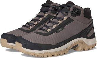 Salomon Shelter Womens Hiking Boots Plum Kitten/Phantom/Desert Tan : 9.5 M, Synthetic