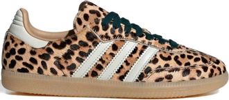 adidas Samba OG leopard-print three-stripe sneakers - unisex - Calf Leather/Fabric/Rubber - 6.5 - Brown