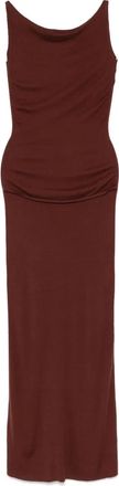 Aya Muse Abito lungo in maglia - Marrone