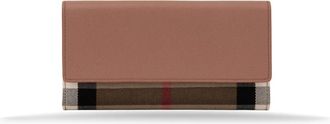 Burberry Check Continental Wallet - Dames - Portefeuilles - Veelkleurig - ONE Size - Leer - Accessoires