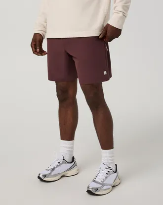 Vuori Clothing Banks Session Shorts Unlined 7 | Boysenberry Linen Texture | Medium