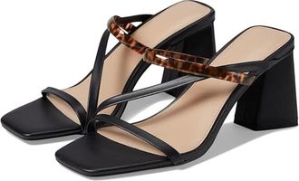 Farylrobin Womens Faryl by Farylrobin Brittanie Sandals Black Leather Slip-On GAL1680