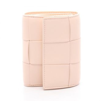 Bottega Veneta Pink Leather Wallet (Tri-Fold) (Pre-Owned)