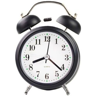 OEM Despertador De Dormitorio, Cl&aacute;sico, Ultra Silencioso, De Cuarzo Retro, Fabricado En Metal Con Retroiluminaci&oacute;n, Ideal Para Escritorio, Armario, Mesita
