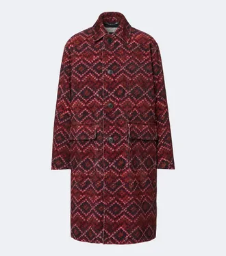 Dries Van Noten Printed cotton corduroy coat