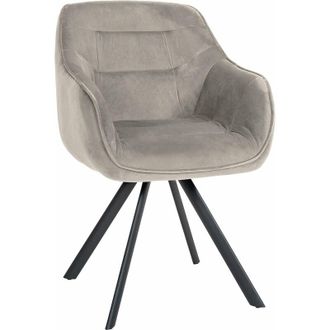 Clp Clp - Silla De Comedor Russel Gris Terciopelo
