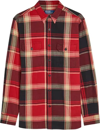Polo Ralph Lauren Checked Cotton Shirt - Red - XL