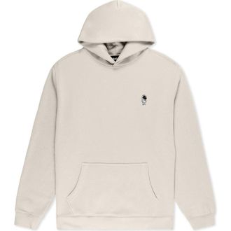 Dalix Astronaut Relaxed Midweight Fleece Pullover Hoodie in Bone at Nordstrom, Size Xx-Large