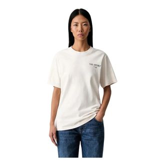 Sporty & Rich Mujer, Camisetas, Beige, Talla: S