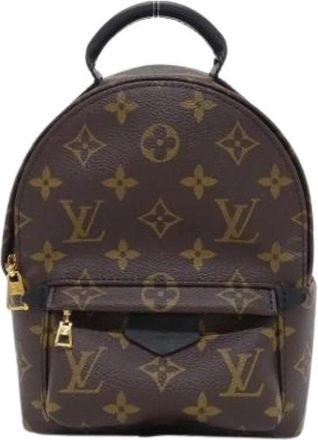 Louis Vuitton Pre-owned Palm Springs Mini Backpack - Dames - Vintage Rugzakken - Bruin - ONE Size - Vintage
