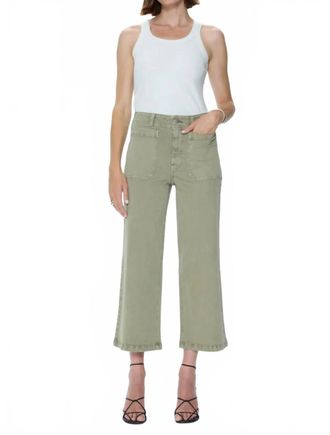 Pistola Denim Zooey Patch Pocket Utility Pants In Slate Green