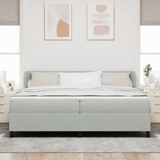 vidaXL Vidaxl - Cama Con Somier Y Colch&oacute;n Gris Oscuro 80x200 Cm Terciopelo