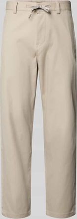 Boss Orange by Hugo Boss BOSS Orange Tapered Chino mit Kordelzug Modell CHINO ST-P in Beige, Größe 30/32