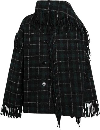 Toteme Chaqueta con bufanda de flecos - Jackets - Mujer - Negro - S