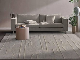 Vente-Unique Handmade New Zealand Wool Relief Rug - 160 X 230 Cm - 1400G/M2 - Ivory | Size: 160 cm x 230 cm