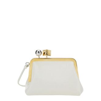 Jacquemus Handbag Le Berlingot With White Leather Details For Women Calf Hand Bags
