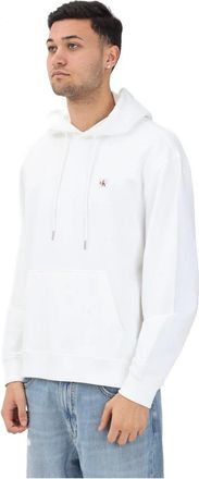 Calvin Klein Jeans Hombre, Sudaderas, Blanco, Talla: M