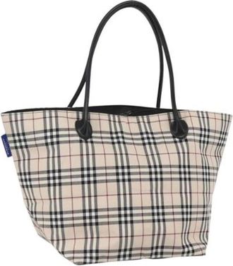 Burberry Pre-owned Tote Bags, female, Beige, Size: ONE SIZE Pre-owned Nylon handbags