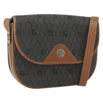 Dior Pre-owned Cross Body Bags, female, Gray, Size: ONE SIZE Pre-owned Vintage Shoulder Bag