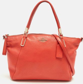 Coach Red Leather Small Kelsey Satchel