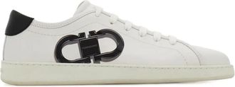 Ferragamo White Leather Sneakers
