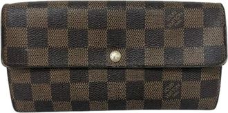 Louis Vuitton Pre-owned Wallets, male, Brown, Size: ONE SIZE Pre-owned Portefeuille Sarah Damier Wallet