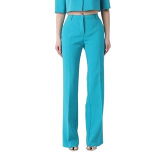 Pinko Wide Trousers, female, Blue, Size: M Straight Trousers